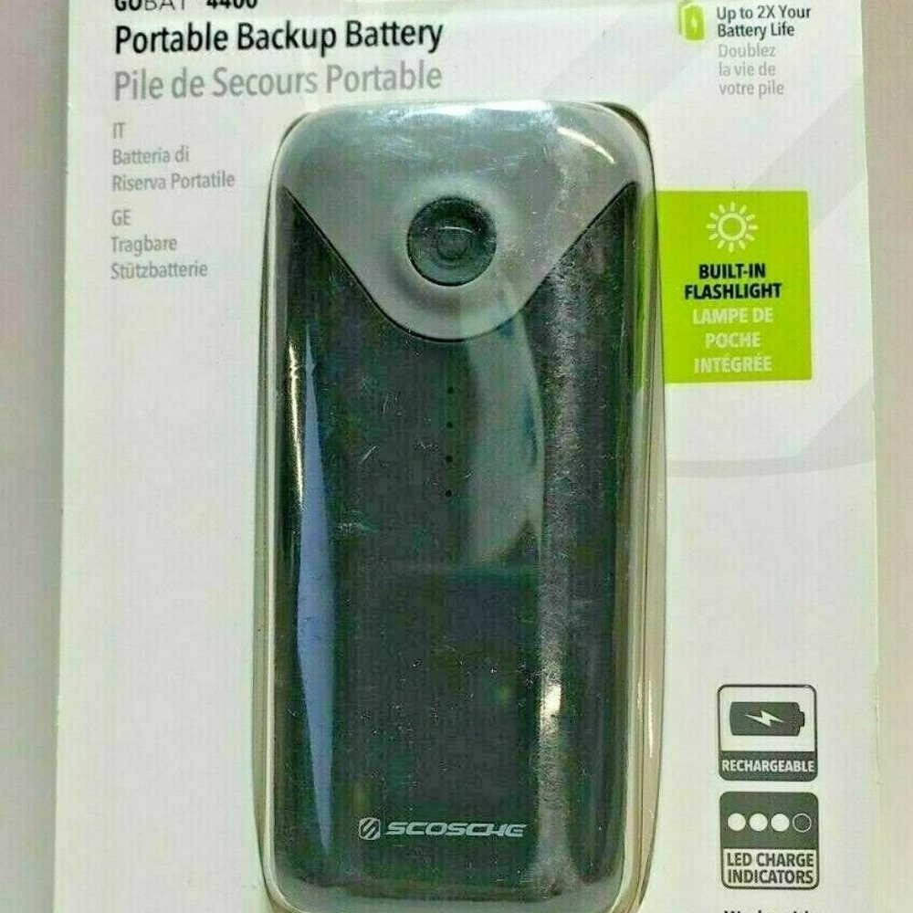 SCOSCHE PORTABLE BATTERY BACKUP GOBAT4400mAH
